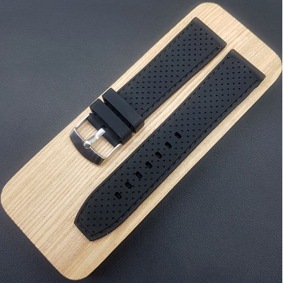 Ремешок каучуковый черного цвета для часов 22 мм CRW460-22