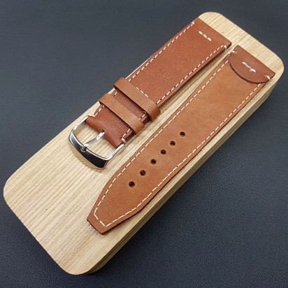 Кожаный ремешок ручной работы для часов 24 мм M068-24-22