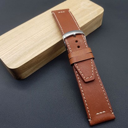 Кожаный ремешок ручной работы для часов 24 мм M068-24-22