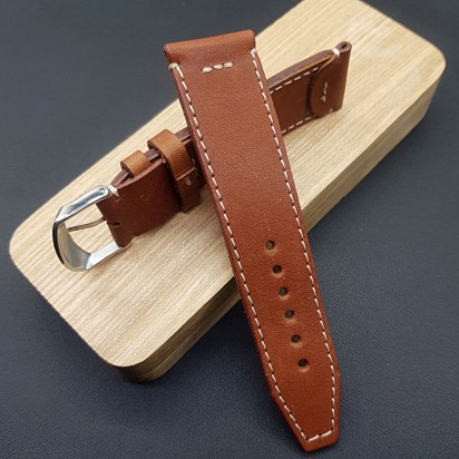 Кожаный ремешок ручной работы для часов 24 мм M068-24-22