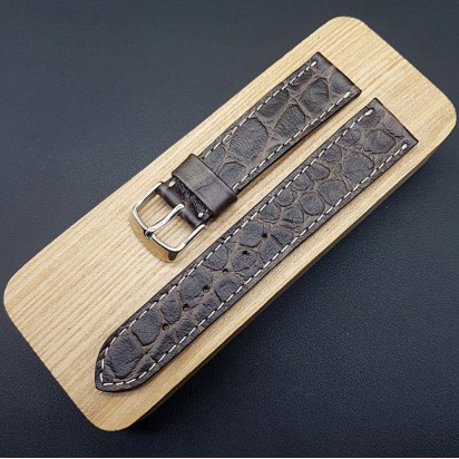 Кожаный ремешок ручной работы для часов 22 мм M098-22-20