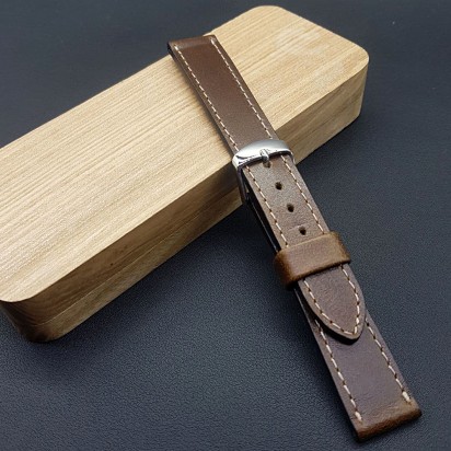 Кожаный ремешок ручной работы для часов 20 мм M111-20