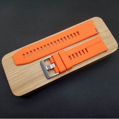 Ремешок каучуковый оранжевого цвета для часов 22 мм CRW427-22