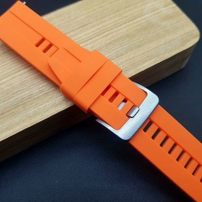 Ремешок каучуковый оранжевого цвета для часов 22 мм CRW427-22