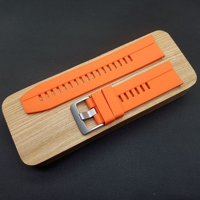 Ремешок каучуковый оранжевого цвета для часов 22 мм CRW427-22