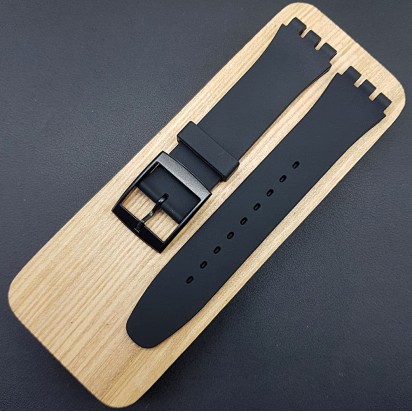 РЕМЕШОК КАУЧУКОВЫЙ ЧЕРНОГО ЦВЕТА ДЛЯ ЧАСОВ Swatch 19 ММ CRW434-19