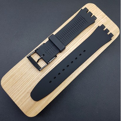 РЕМЕШОК КАУЧУКОВЫЙ ЧЕРНОГО ЦВЕТА ДЛЯ ЧАСОВ Swatch 19 ММ CRW434-19