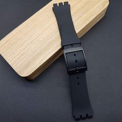 РЕМЕШОК КАУЧУКОВЫЙ ЧЕРНОГО ЦВЕТА ДЛЯ ЧАСОВ Swatch 19 ММ CRW434-19