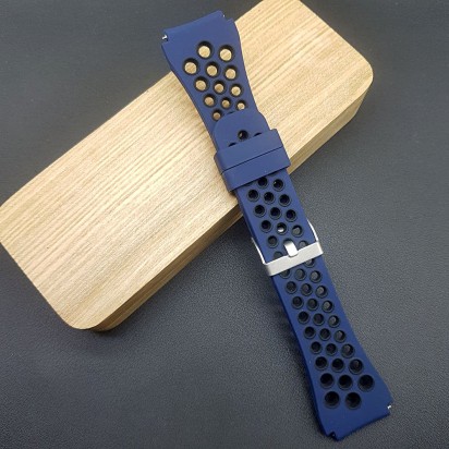 Ремешок каучуковый синего цвета для часов 22 мм CRW443-22