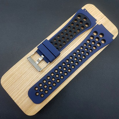 Ремешок каучуковый синего цвета для часов 22 мм CRW443-22