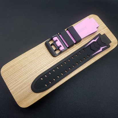 Ремешок каучуковый черного цвета для часов 15 мм CRW444-15