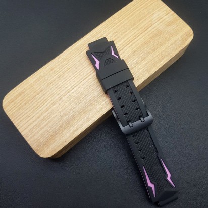 Ремешок каучуковый черного цвета для часов 15 мм CRW444-15