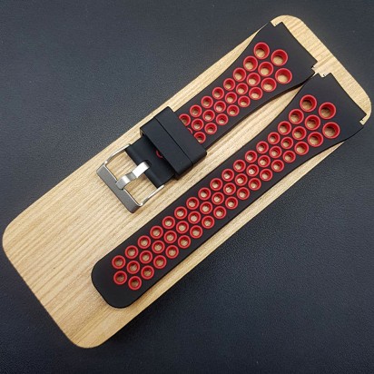 Ремешок каучуковый чёрного цвета для часов 22 мм CRW445-22