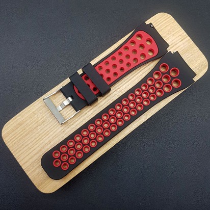 Ремешок каучуковый чёрного цвета для часов 22 мм CRW445-22