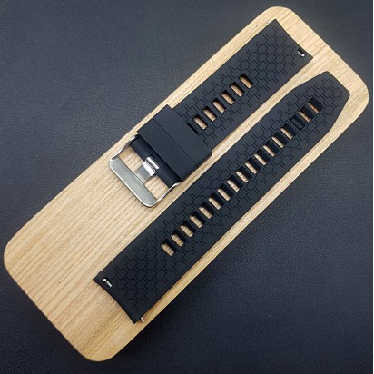 Ремешок каучуковый черного цвета для часов 22 мм CRW450-22