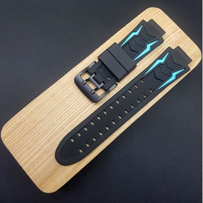 Ремешок каучуковый черного цвета для часов 15 мм CRW454-15