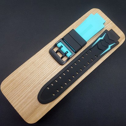 Ремешок каучуковый черного цвета для часов 15 мм CRW454-15