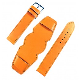 Кожаный ремешок ручной работы с напульсником для часов 18 мм M005-18