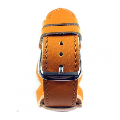 Кожаный ремешок ручной работы с напульсником для часов 18 мм M005-18