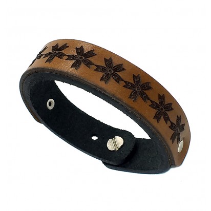 Браслет из кожи "ВАСИЛЕК" REMEN BR008