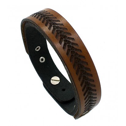 Браслет из кожи "Протектор мотошины" REMEN BR018