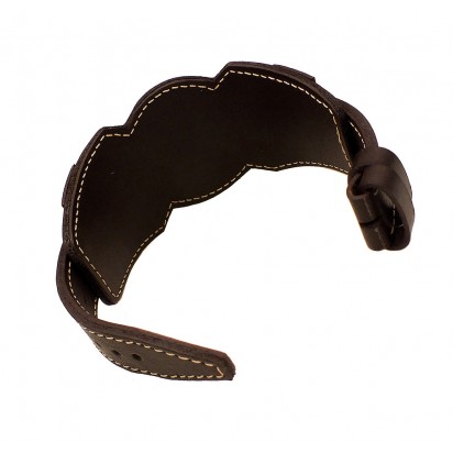 Кожаный ремешок ручной работы с напульсником для часов 24 мм M034-24