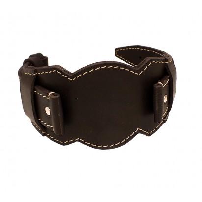 Кожаный ремешок ручной работы с напульсником для часов 24 мм M034-24