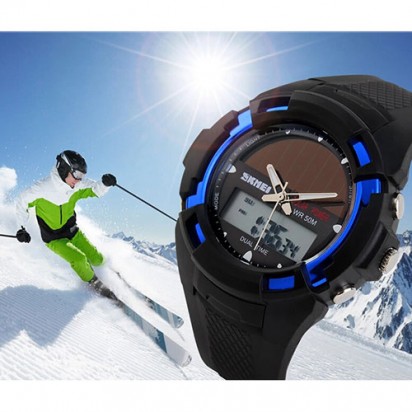 Спортивные наручные часы с солнечной батареей Skmei 1056-2 (оригинал)