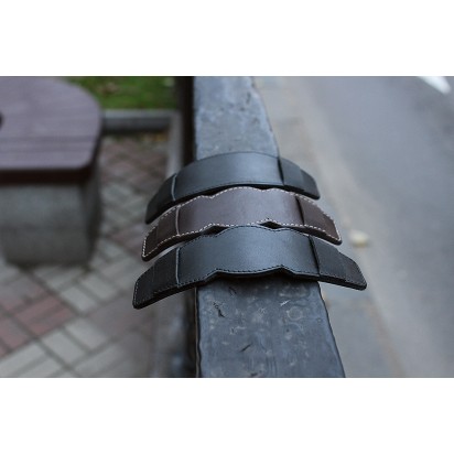 Кожаный ремешок ручной работы с напульсником для часов 18 мм M034-18