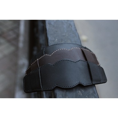 Кожаный ремешок ручной работы с напульсником для часов 18 мм M034-18