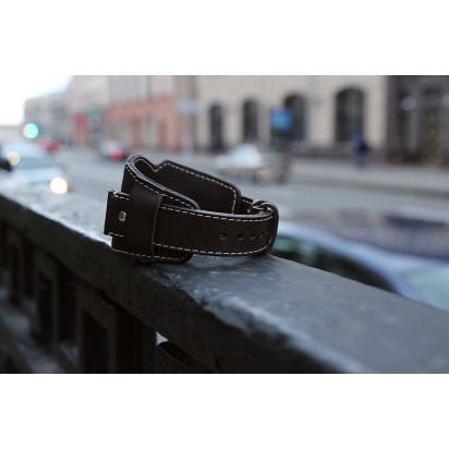 Кожаный ремешок ручной работы с напульсником для часов 24 мм M034-24