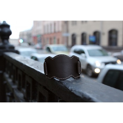 Кожаный ремешок ручной работы с напульсником для часов 24 мм M034-24