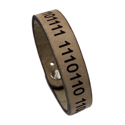 Браслет из кожи "Двоичный Код" REMEN BR031