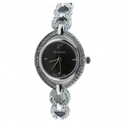 Комплект! Женские наручные часы Swarovski, браслет, подвеска, серьги CWC034