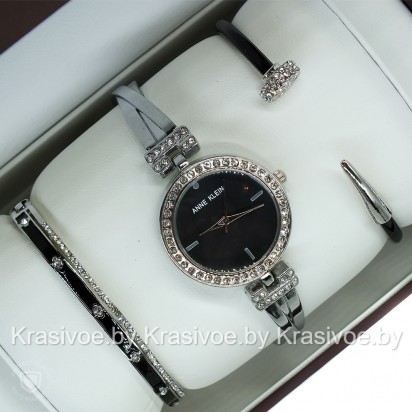Комплект! Женские наручные часы Anne Klein + два браслета CWC445