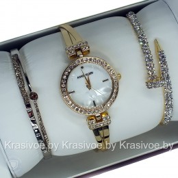 Комплект! Женские наручные часы Anne Klein + два браслета CWC508
