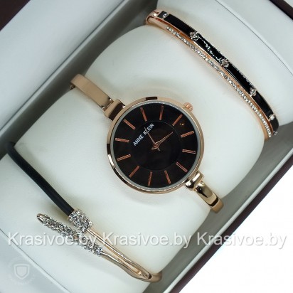 Комплект! Женские наручные часы Anne Klein + два браслета CWC689