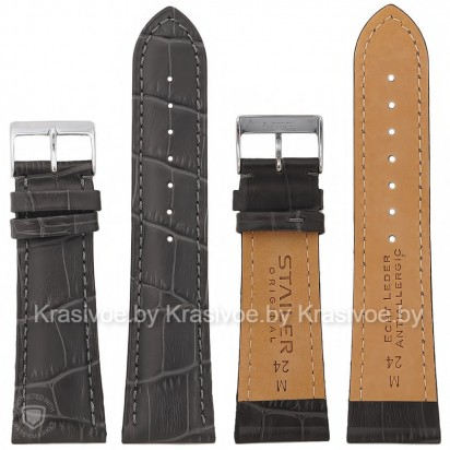 Ремешок кожаный для часов 24 мм 2044-2401