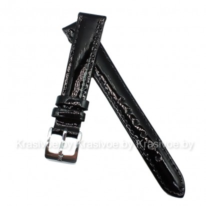 Ремешок кожаный лакированный для часов 14 мм CRW017-14