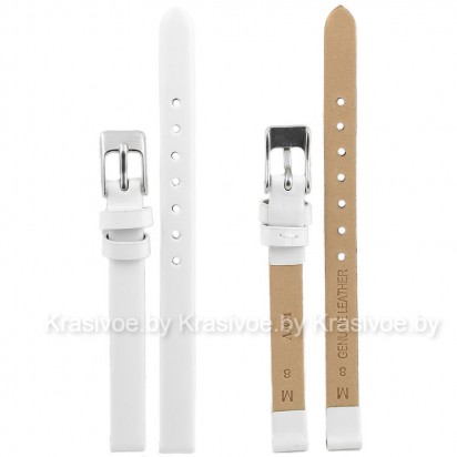 Ремешок кожаный глянцевый для часов 8 мм S13-8-WL