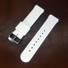 Ремешок резиновый белого цвета для часов 18 мм артикул BC103W-18