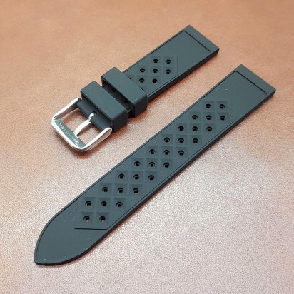 Ремешок каучуковый черного цвета для часов 18 мм BC106-18