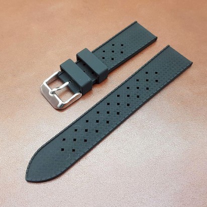 Ремешок каучуковый черного цвета для часов 18 мм BC106-18