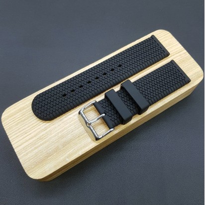 Ремешок каучуковый черного цвета для часов 22 мм BC110-22