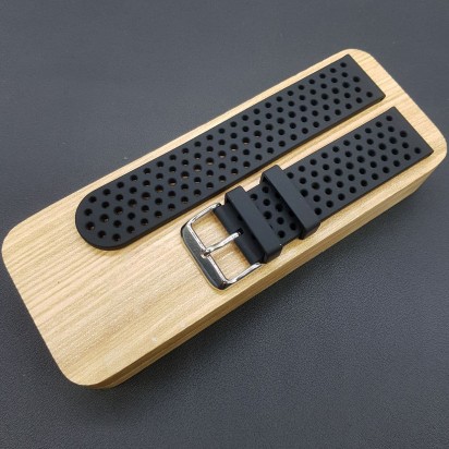 Ремешок каучуковый черного цвета для часов 22 мм BC125-22