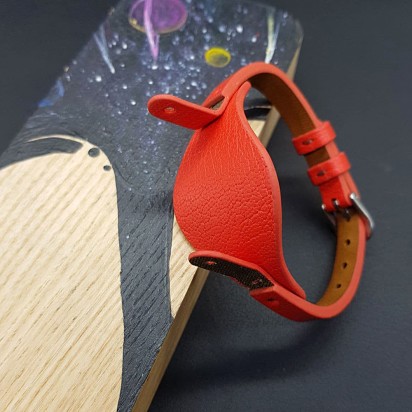 Ремешок красного цвета REMEN для женских наручных часов Fossil ES3060-red