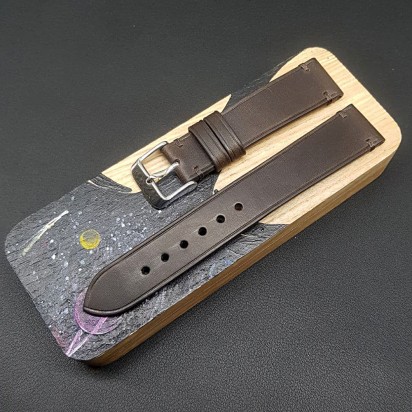 Кожаный ремешок RemenMaster темно-шоколадного цвета для часов 20 мм M235-20