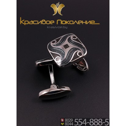 Запонки мужские из стали CBZ165
