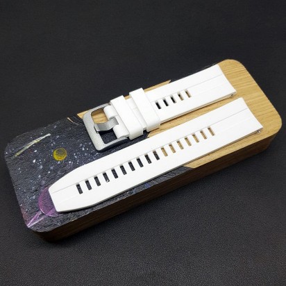 Ремешок каучуковый белого цвета для часов 22 мм CRW395-22