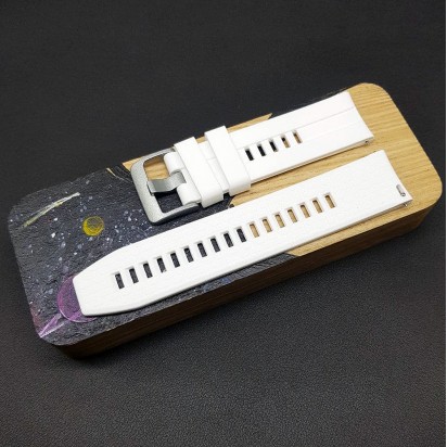 Ремешок каучуковый белого цвета для часов 22 мм CRW395-22